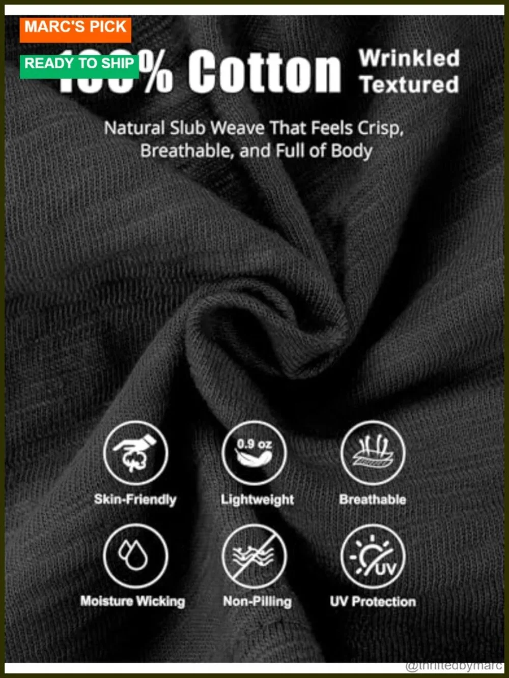 Lightweight 100% Cotton Slouchy Beanie - Breathable Summer Hat for Men